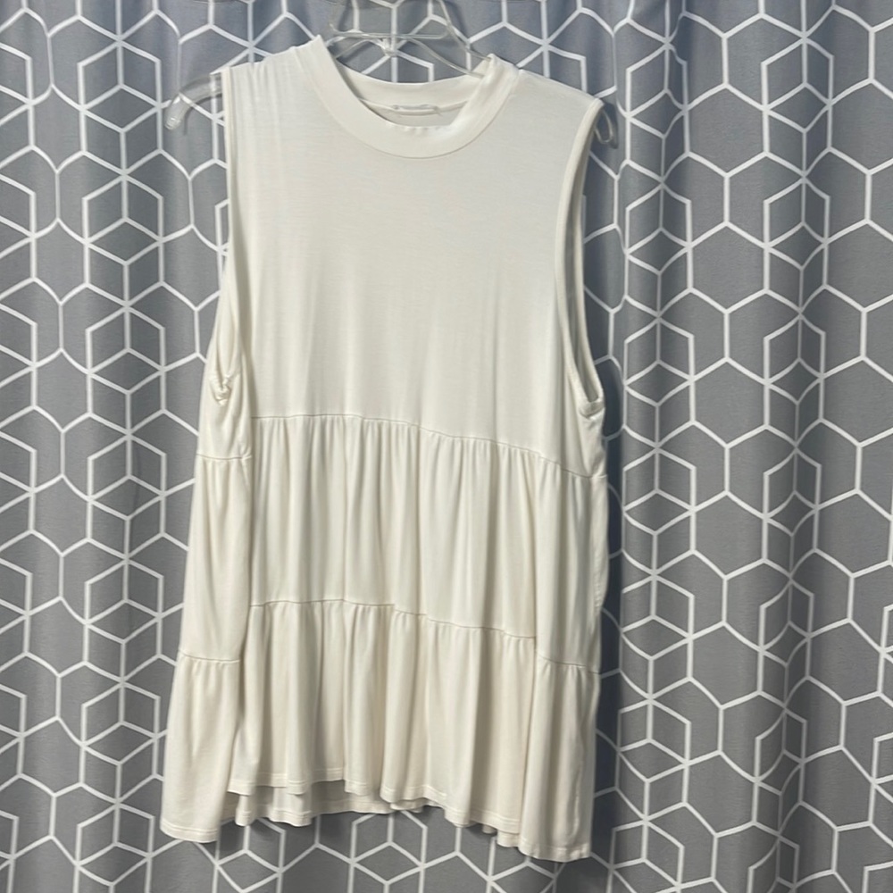 White baby doll tank